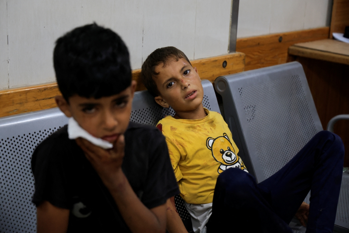 Trẻ em Gaza (Ảnh: Reuters)