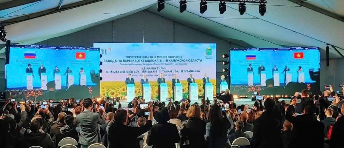 Lễ khánh thành Nhà máy sữa công nghệ cao của Tập đoàn TH tại Kaluga - Ảnh: Tập đoàn TH