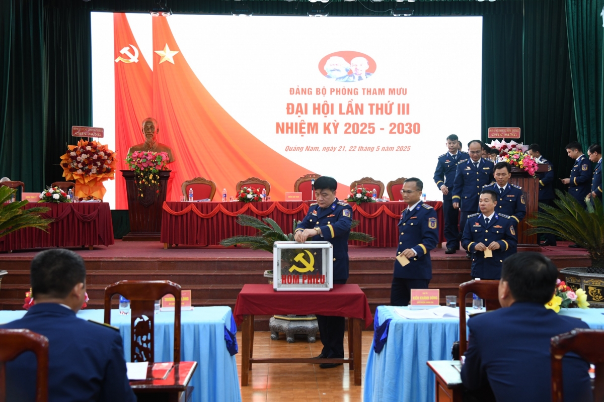 Đại hội tiến hành bầu Ban chấp hành Đảng bộ Phòng tham mưu nhiệm kỳ 2025 – 2023