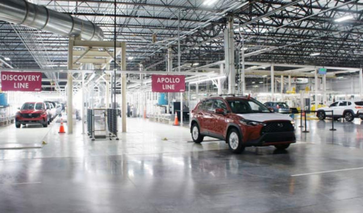 Một cơ sở sản xuất liên doanh giữa Toyota và Mazda tại Alabama - Mỹ (ảnh Jiji)