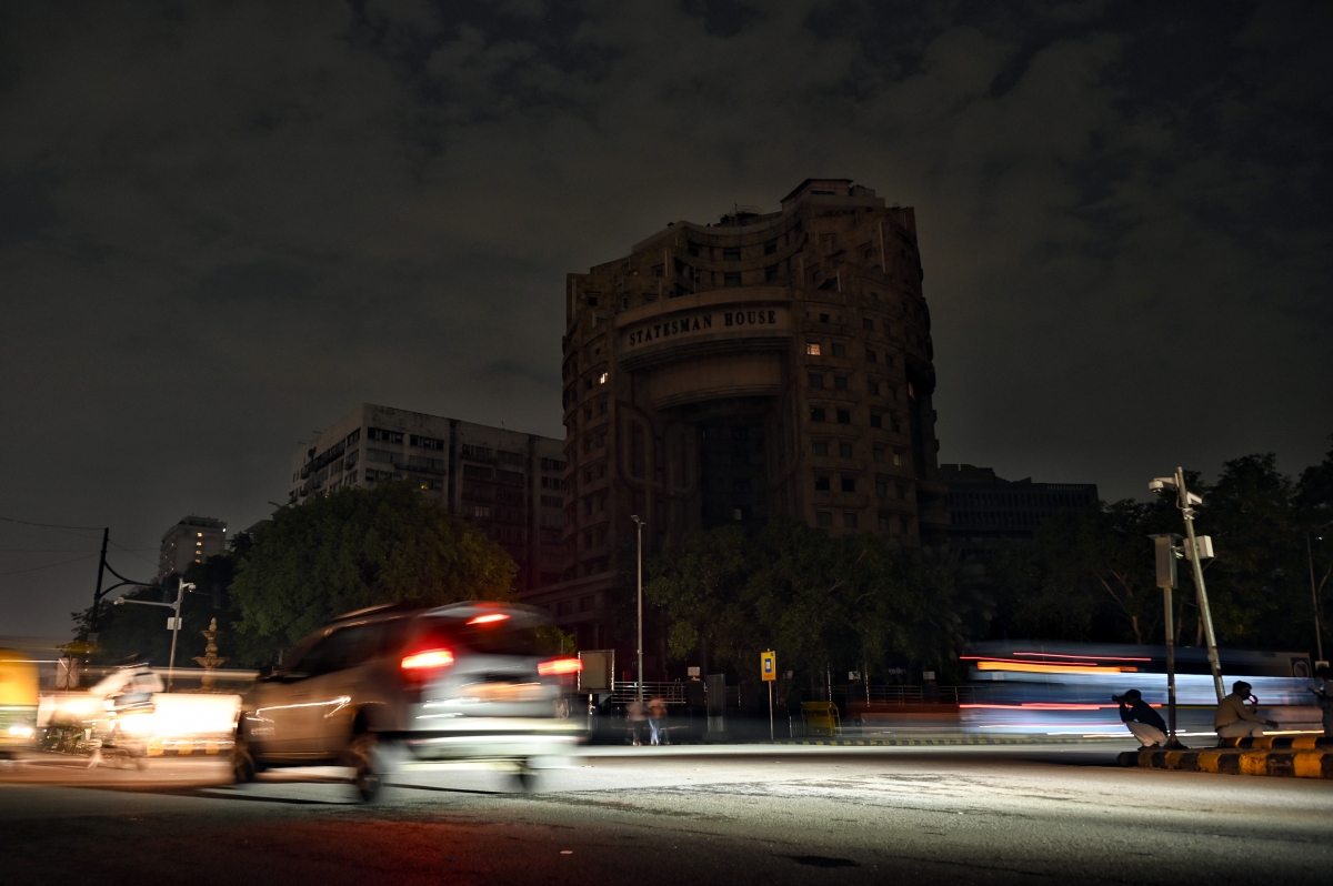 Khu vực trung tâm thủ đô New Delhi, Ấn Độ tiến hành diễn tập tình huống mất điện trên diện rộng trong tối 7/5 (ANI)