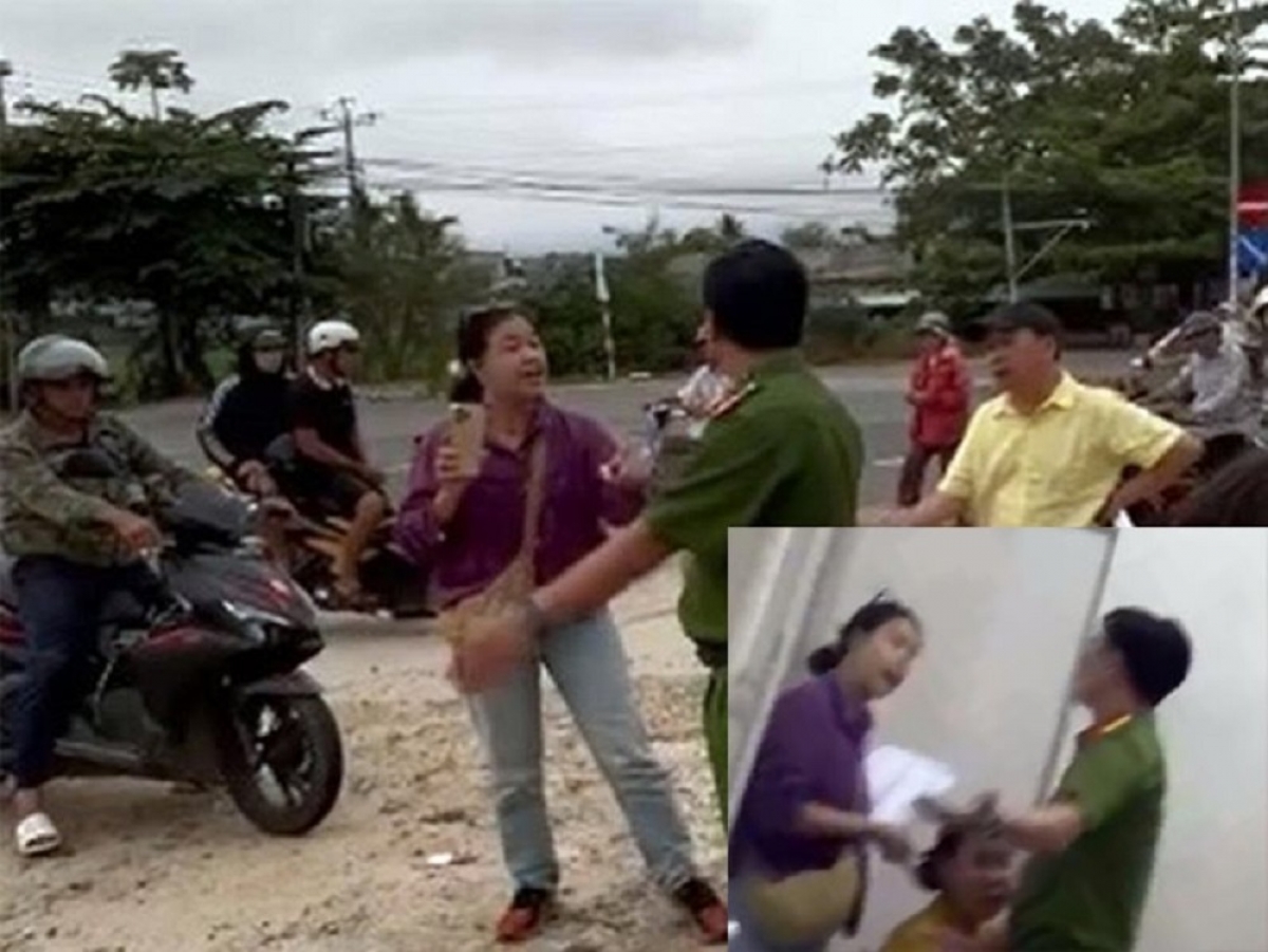 Bà Hồng quay phim và tới cơ quan công an yêu cầu thả người.