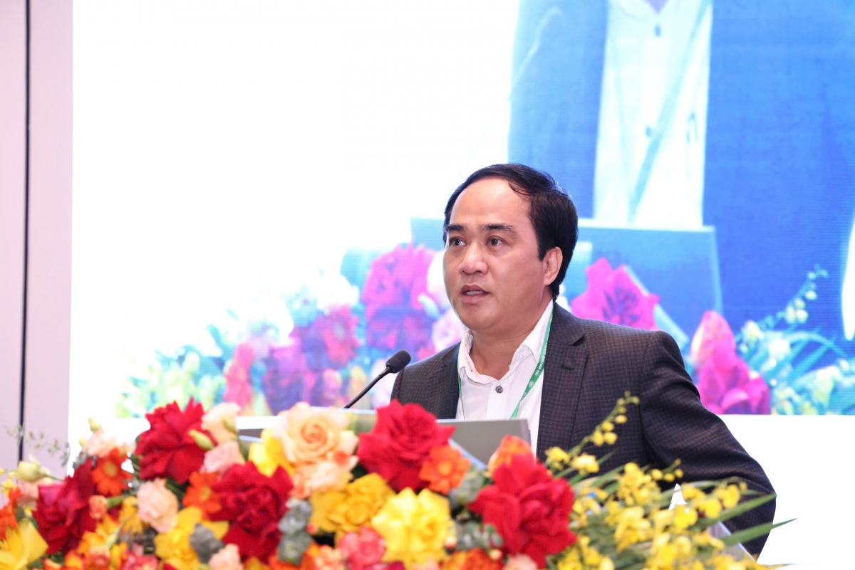 PGS.TS Vũ Ngọc Lâm, Phó Giám đốc BV TW Quân đội 108 phát biểu tại Hội nghị