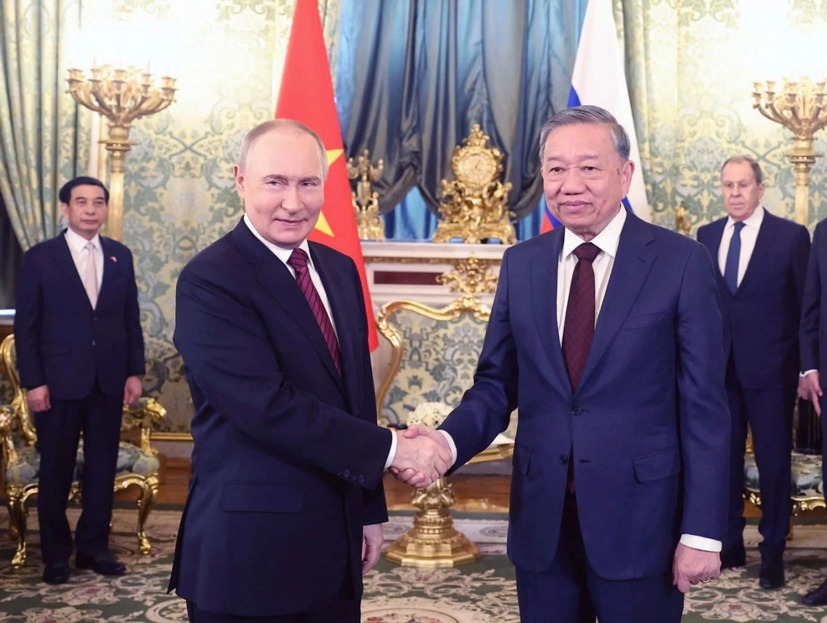 Tổng Bí thư Tô Lâm và Tổng thống Nga Vladimir Putin