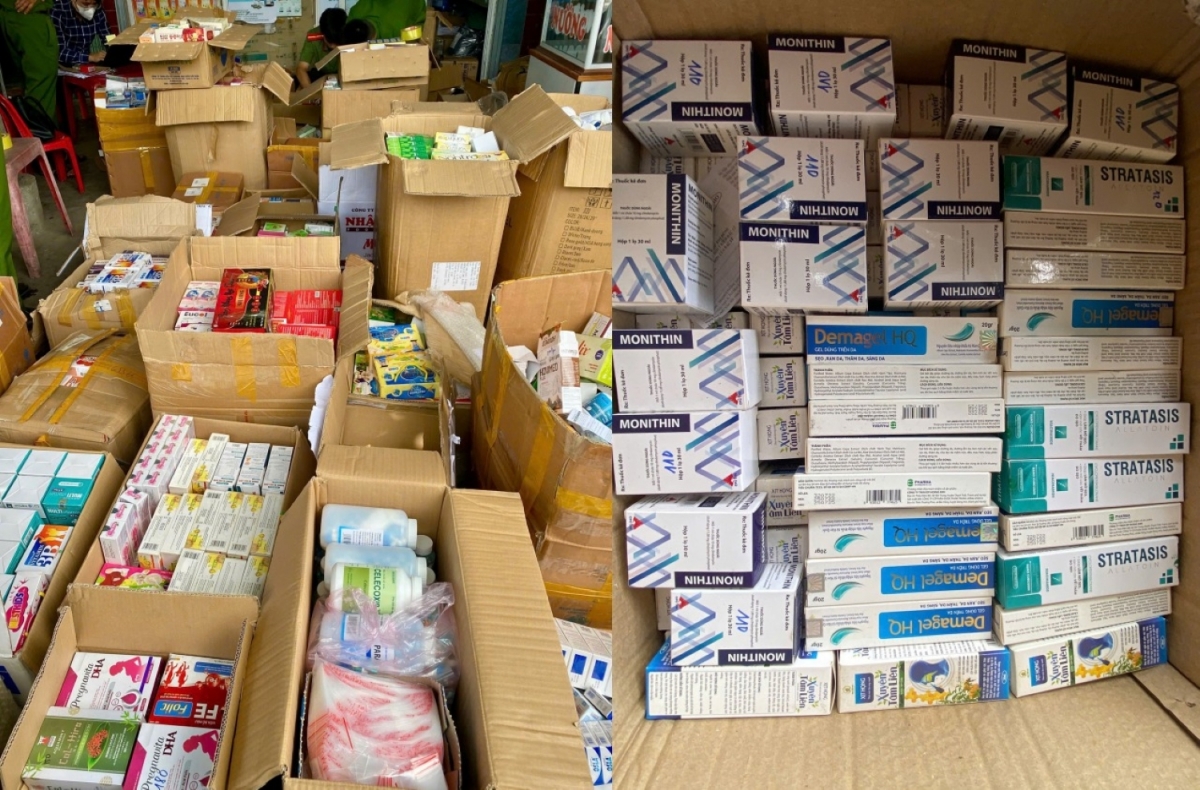 Nhiều loại thuốc và thực phẩm chức năng không có nguồn gốc xuất xứ được bán tại 2 cơ sở