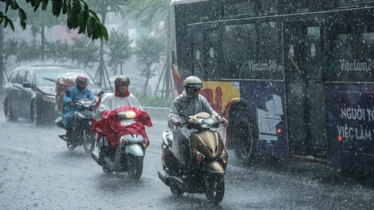 Tất cả các khu vực trên cả nước xuất hiện mưa to và dông