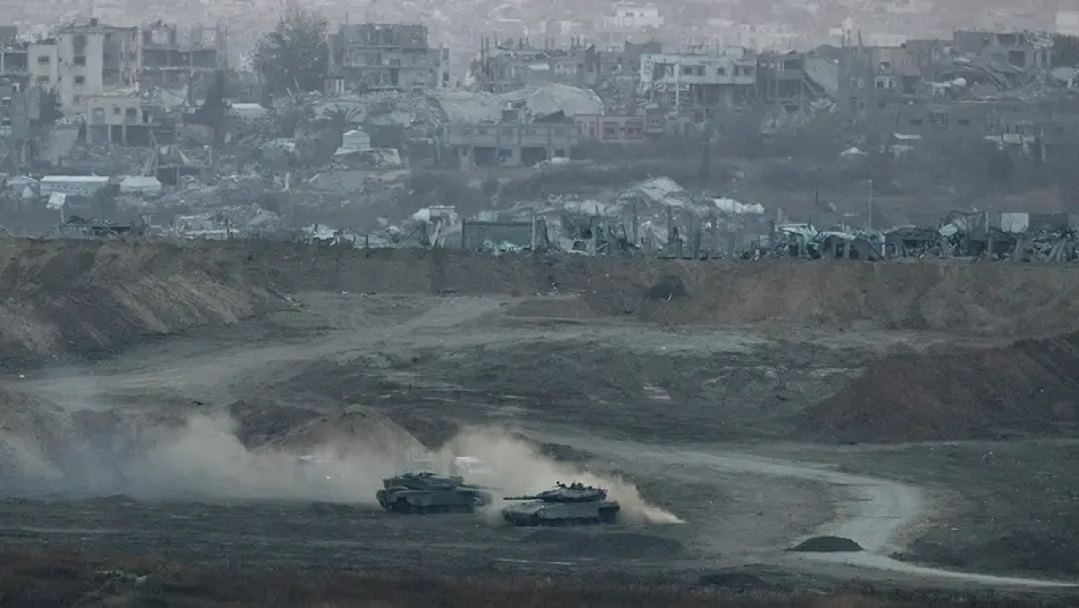 Xe tăng Israel hoạt động ở Gaza. (Ảnh: Reuters)