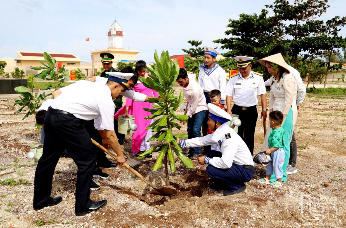 Vườn ươm cây giống của cán bộ, chiến sĩ đảo Trường Sa.