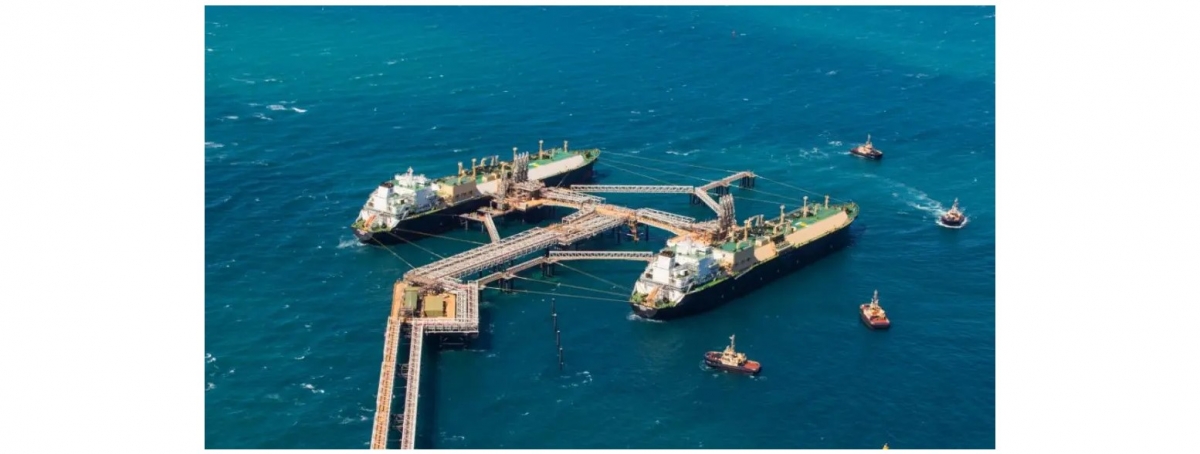Hai tàu chứa LNG tại cảng Gorgon LNG. Nguồn: Chervon Australia