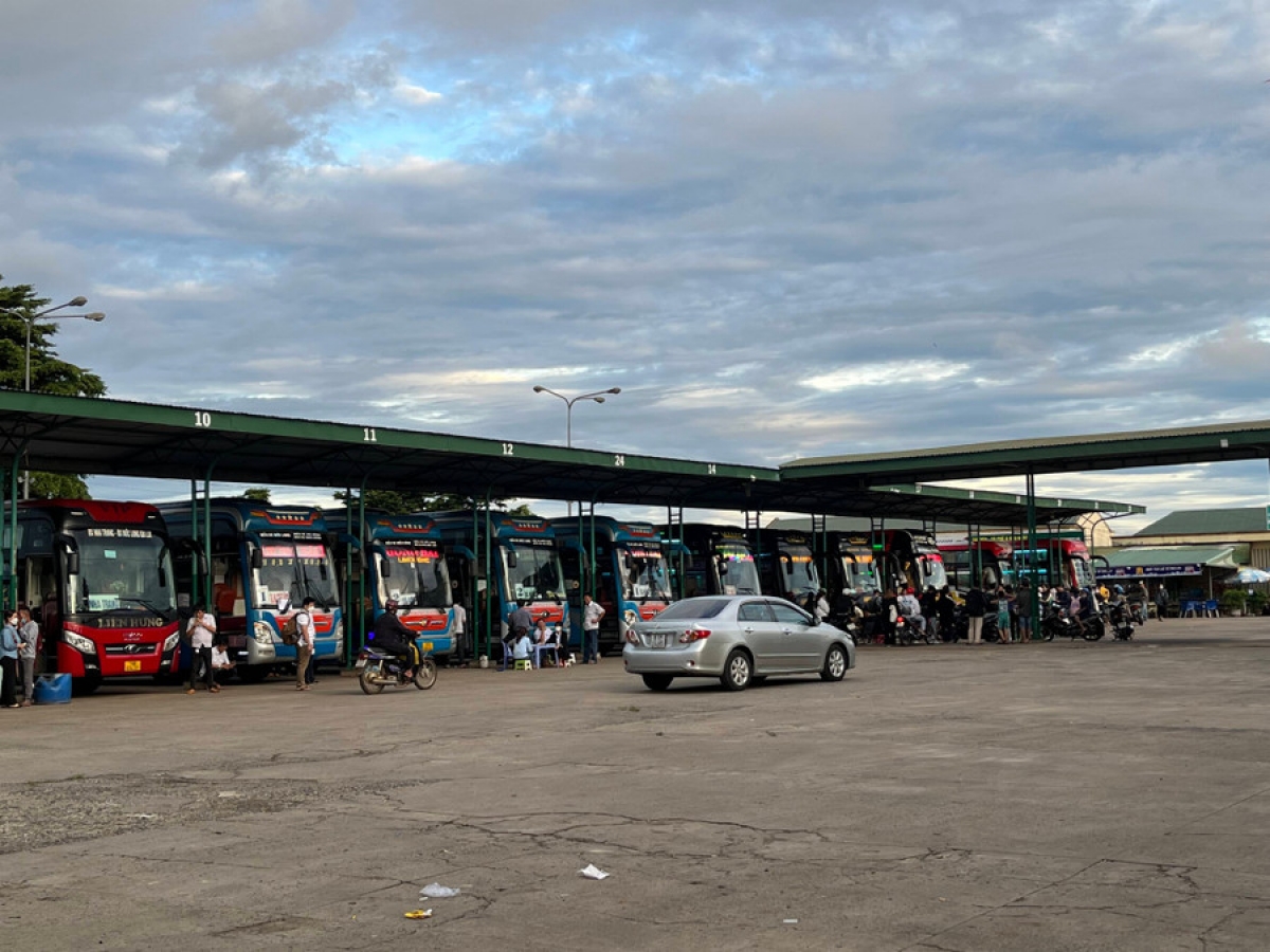 Các bến xe khách ở Pleiku sẽ rất đông khách là công chức- viên chức khi Bình Định và Gia Lai sáp nhập.