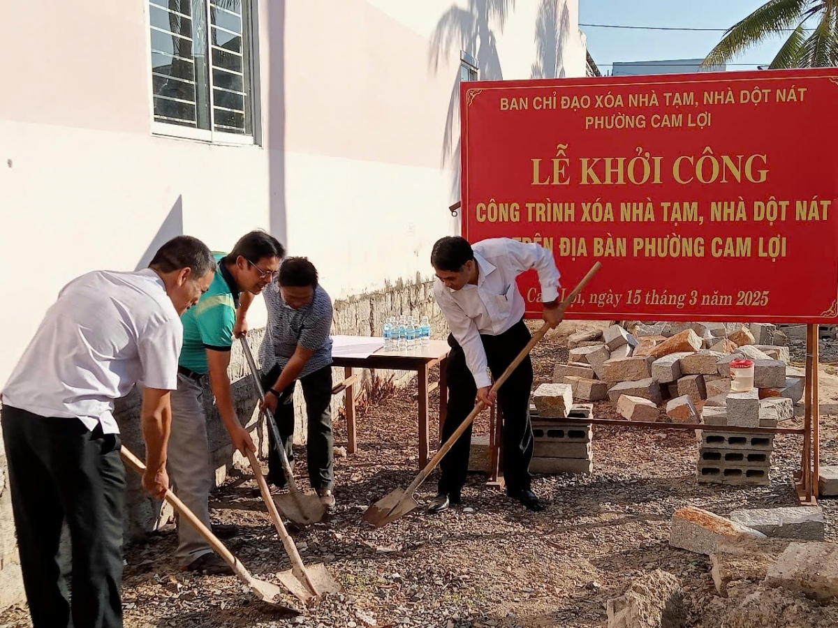Các công trình nhà ở tại tỉnh Khánh Hòa được huy động với nhiều sự đóng góp của cộng đồng.