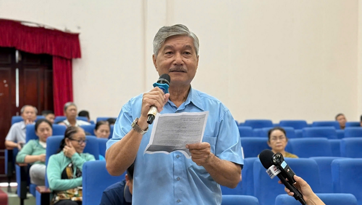 Cử tri Trần Việt Trung ở TP Thủ Đức. Ảnh Kim Dung