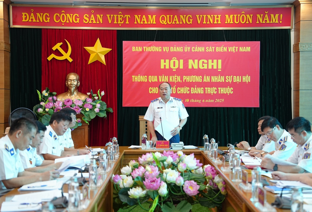 Trung tướng Lê Quang Đạo, Phó Bí thư Đảng ủy - Tư lệnh Cảnh sát biển Việt Nam đánh giá chất lượng chuẩn bị Đại hội của Đảng ủy, Bộ Tư lệnh Vùng Cảnh sát biển 2.