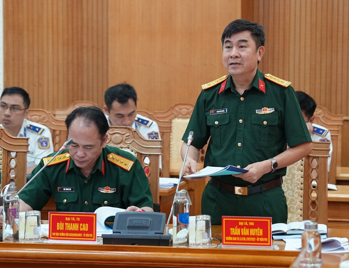 Đại tá, ThS. Trần Văn Huyên đánh giá chất lượng nội dung Công trình.