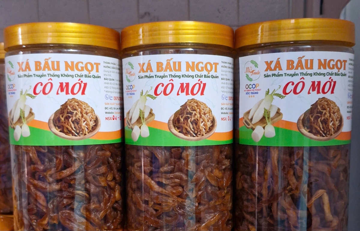 Sản phẩm xá bấu ngọt truyền thống đạt chứng nhận OCOP.