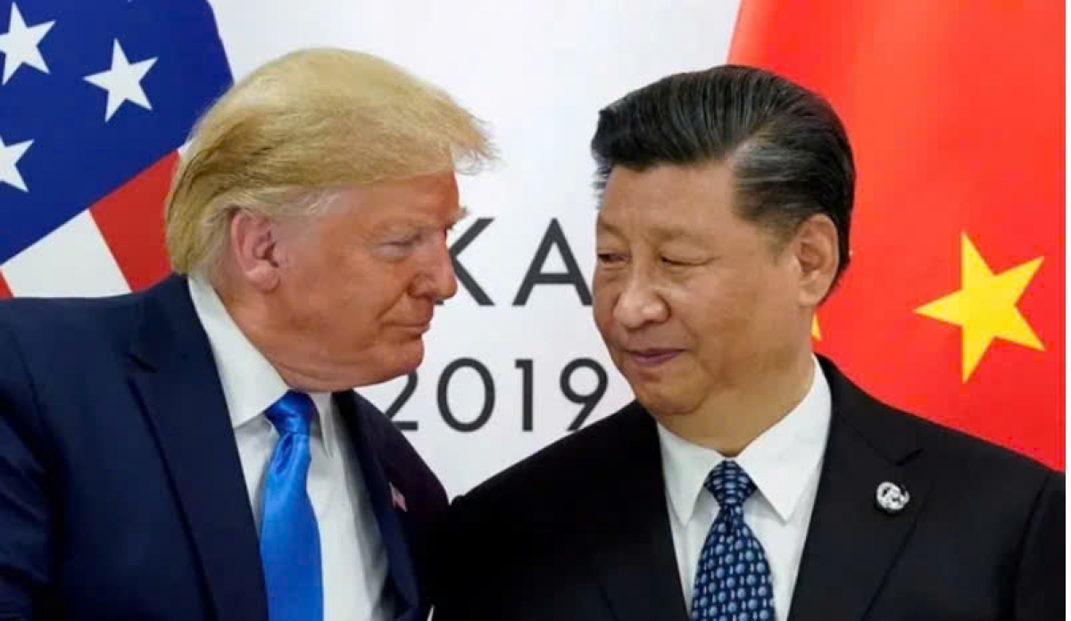 Tổng thống Mỹ Donald Trump và Chủ tịch Trung Quốc Tập Cận Bình trong dịp gặp gỡ ở Nhật Bản năm 2019.
(Ảnh: Reuters)
