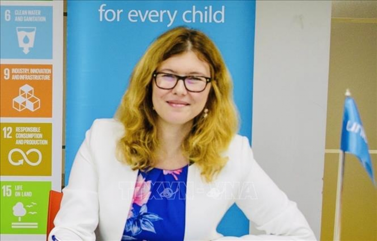 Trưởng Đại diện Quỹ Nhi đồng Liên hợp quốc (UNICEF) tại Việt Nam, bà Silvia Danailov. Ảnh TTXVN