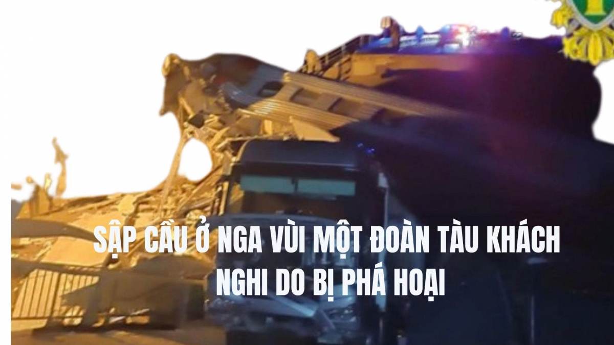 Hình ảnh hiện trường vụ sập cầu - Ảnh: Moscow Transport Prosecutor's Office
