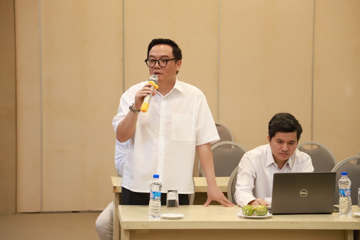 Ông Phạm Thái Lai, giám đốc Trung tâm Truyền thông và Thông tin Kinh tế VCCI phát biểu tại sự kiện