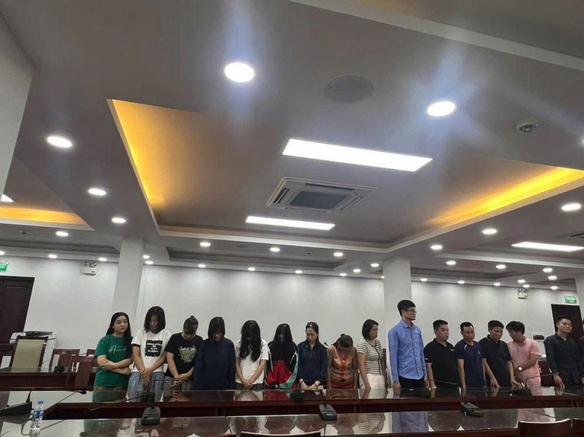 Một số bị can trong vụ án.