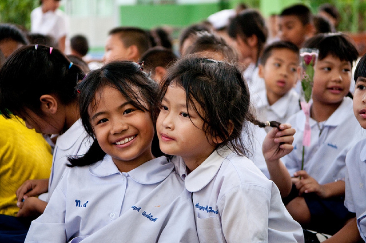 Ảnh học sinh Thái Lan - Nguồn volunteerthailand.org