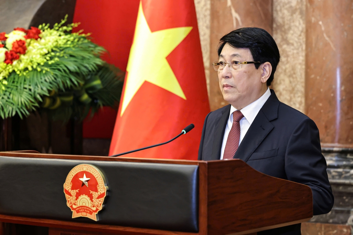 Chủ tịch nước Lương Cường phát biểu tại buổi lễ
