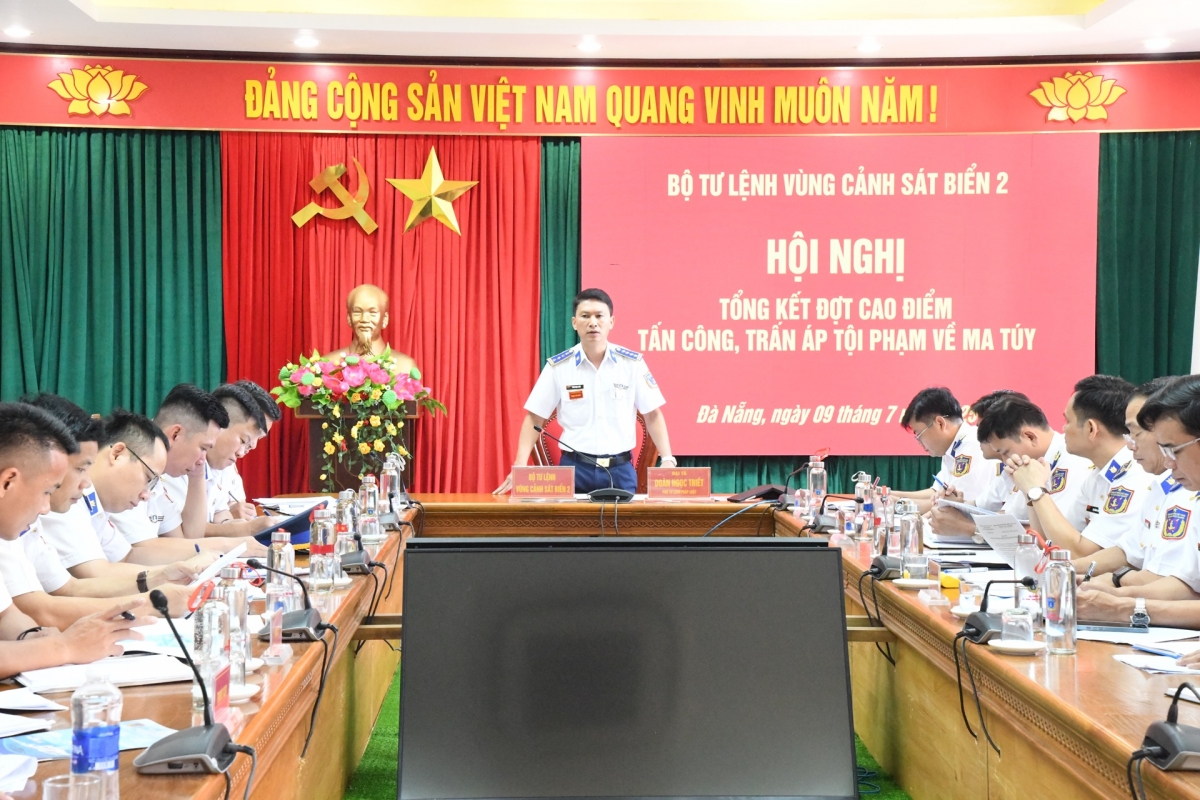 Quang cảnh hội nghị tổng kết đợt cao điểm đấu tranh trấn áp tội phạm ma túy