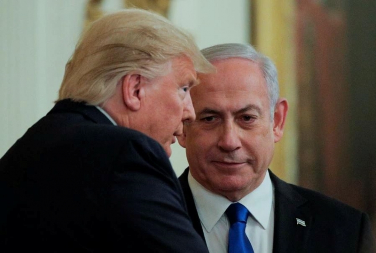 Tổng thống Mỹ Donald Trump và Thủ tướng Israel Benjamin Netanyahu. Ảnh: Reuters