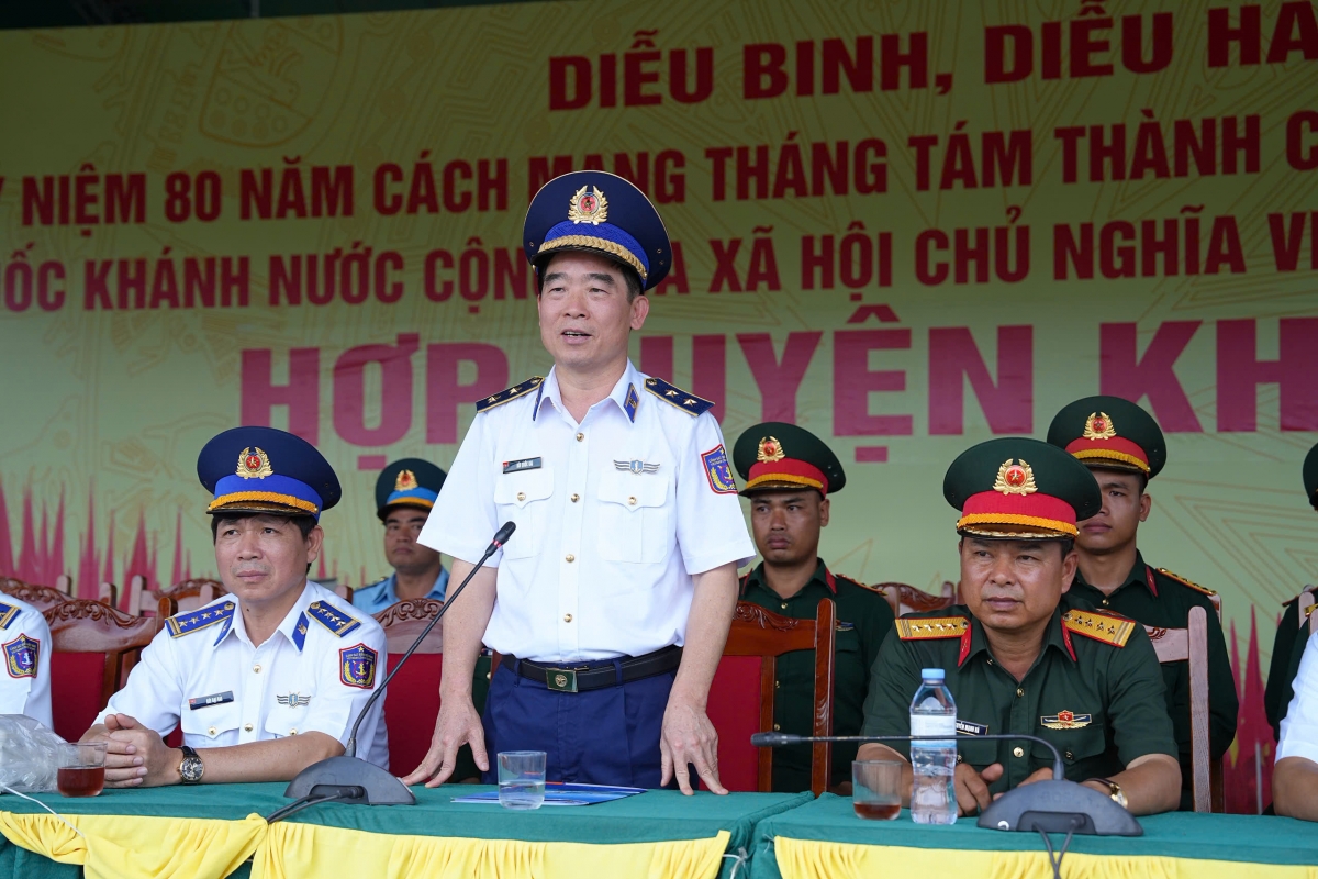 Trung tướng Bùi Quốc Oai, Chính uỷ Cảnh sát biển Việt Nam phát biểu động viên các lực lượng tham gia thực hiện nhiệm vụ A80