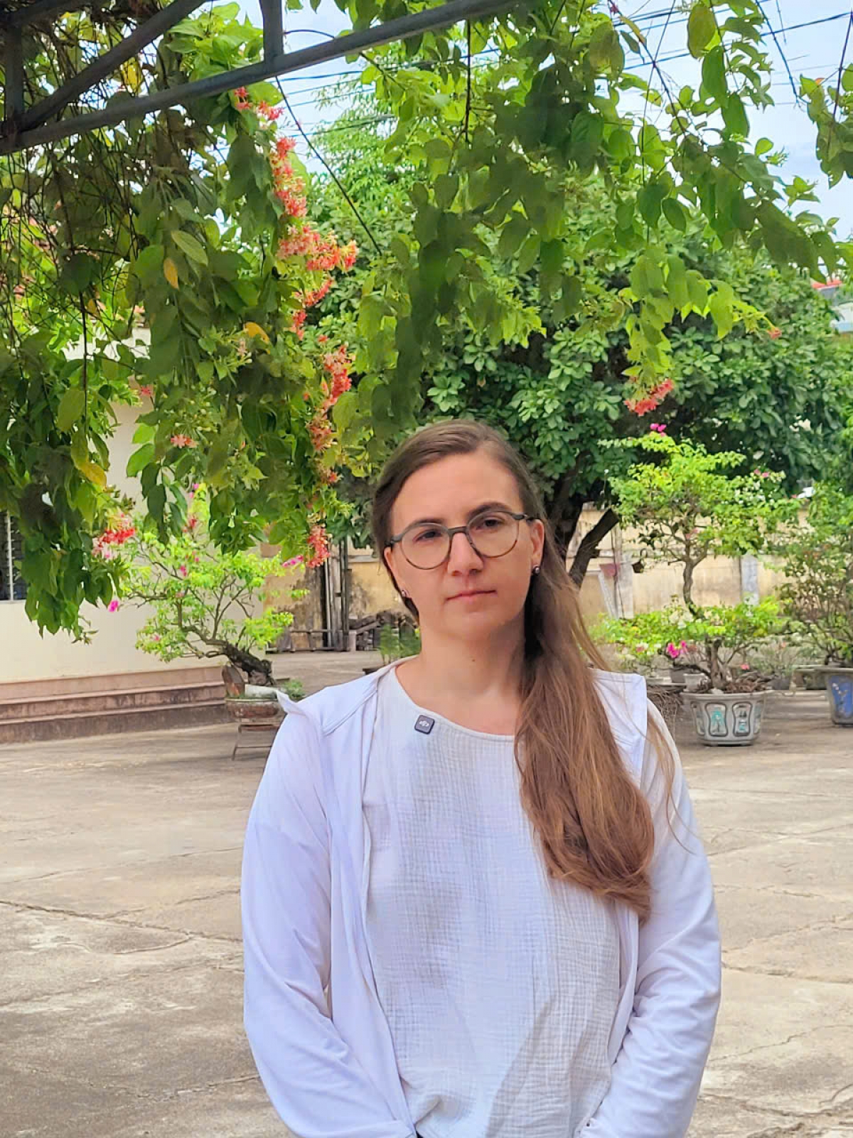 Bà Carina van Weelden, Quản lý dự án GIZ trả lời phỏng vấn báo chí