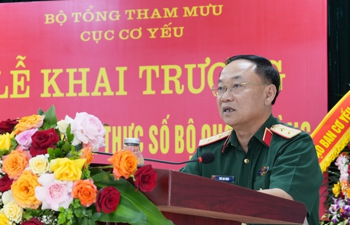 Trung tướng Thái Đại Ngọc phát biểu