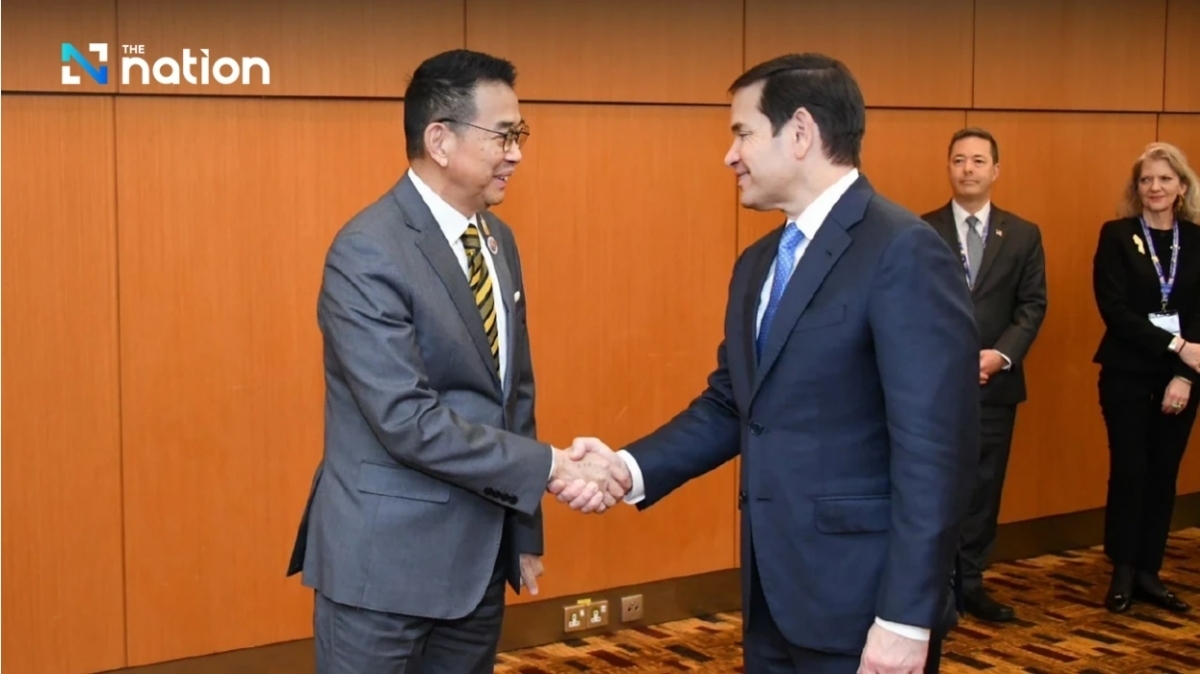 Bộ trưởng Ngoại giao Thái Lan Maris Sangiamongsa và Ngoại trưởng Mỹ Marco Rubio. Nguồn: The Nation