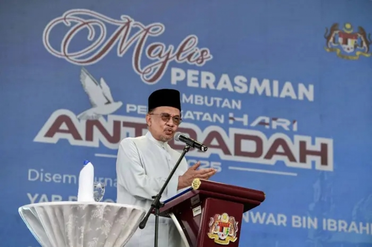 Thủ tướng Malaysia Anwar Ibrahim phát biểu tại Lễ kỷ niệm