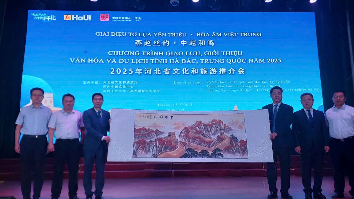 Bức tranh mô tả địa danh du lịch nổi tiếng của Hà Bắc - Trung Quốc