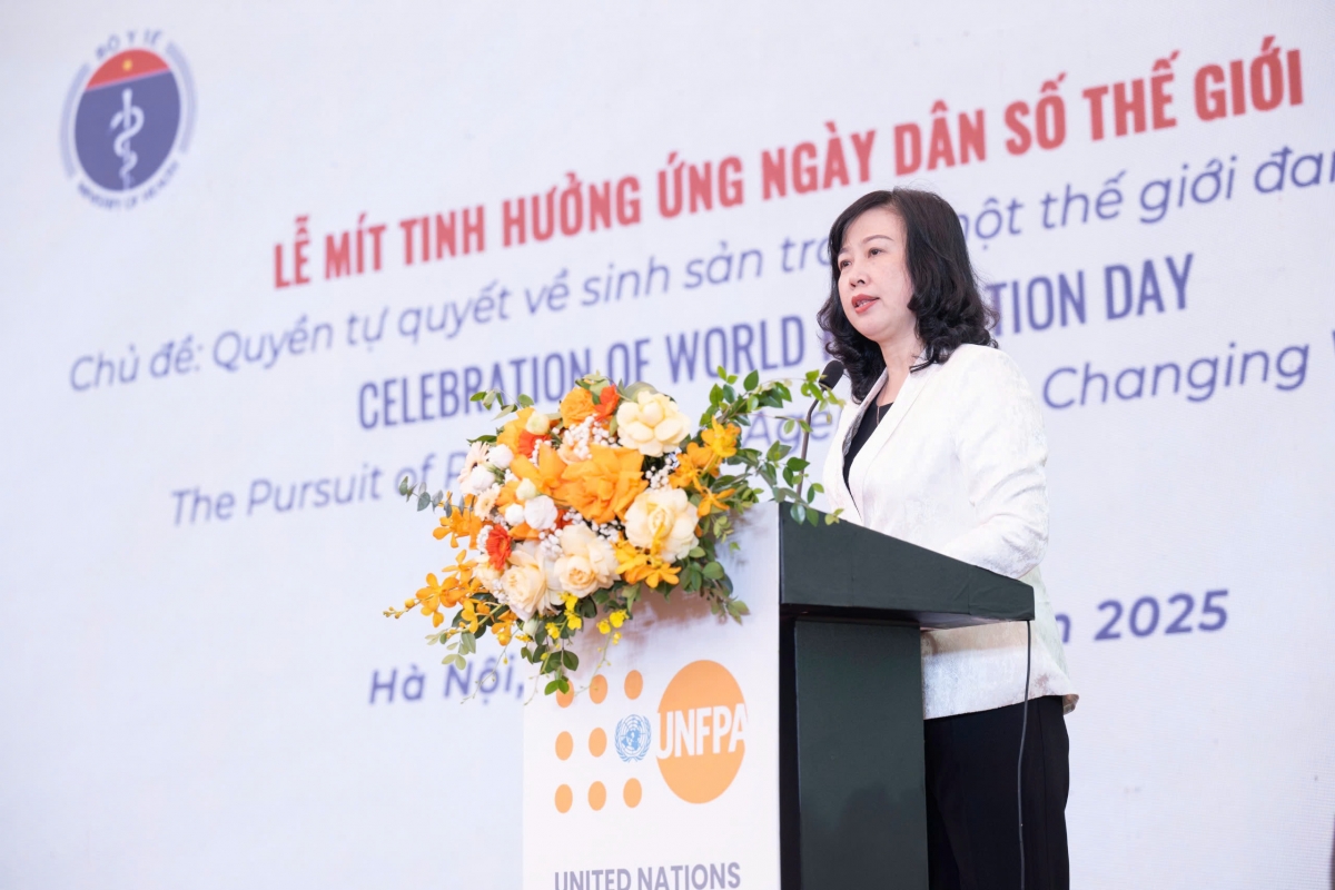 Bộ trưởng Y tế Đào Hồng Lan phát biểu tại buổi lễ