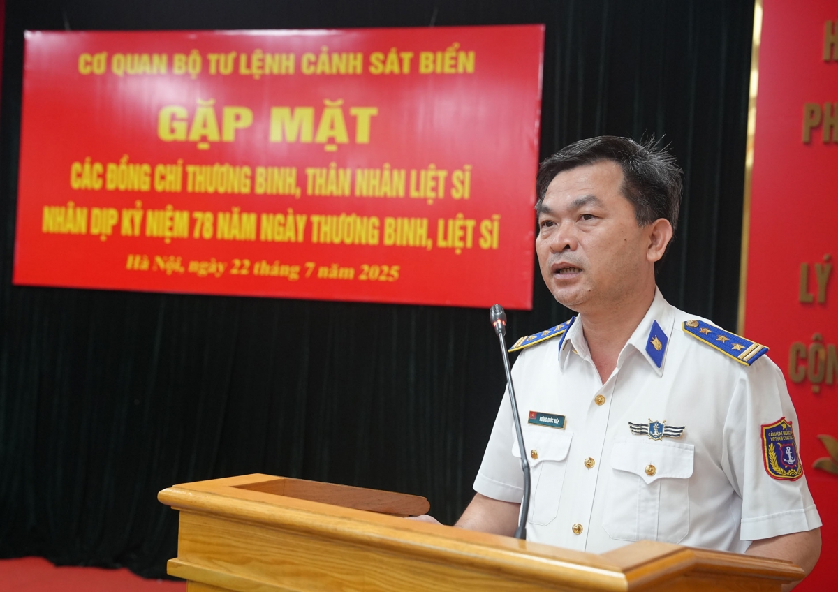 Đồng chí thương binh Hoàng Quốc Hiệp cảm ơn sự quan tâm, chia sẻ của thủ trưởng các cấp.