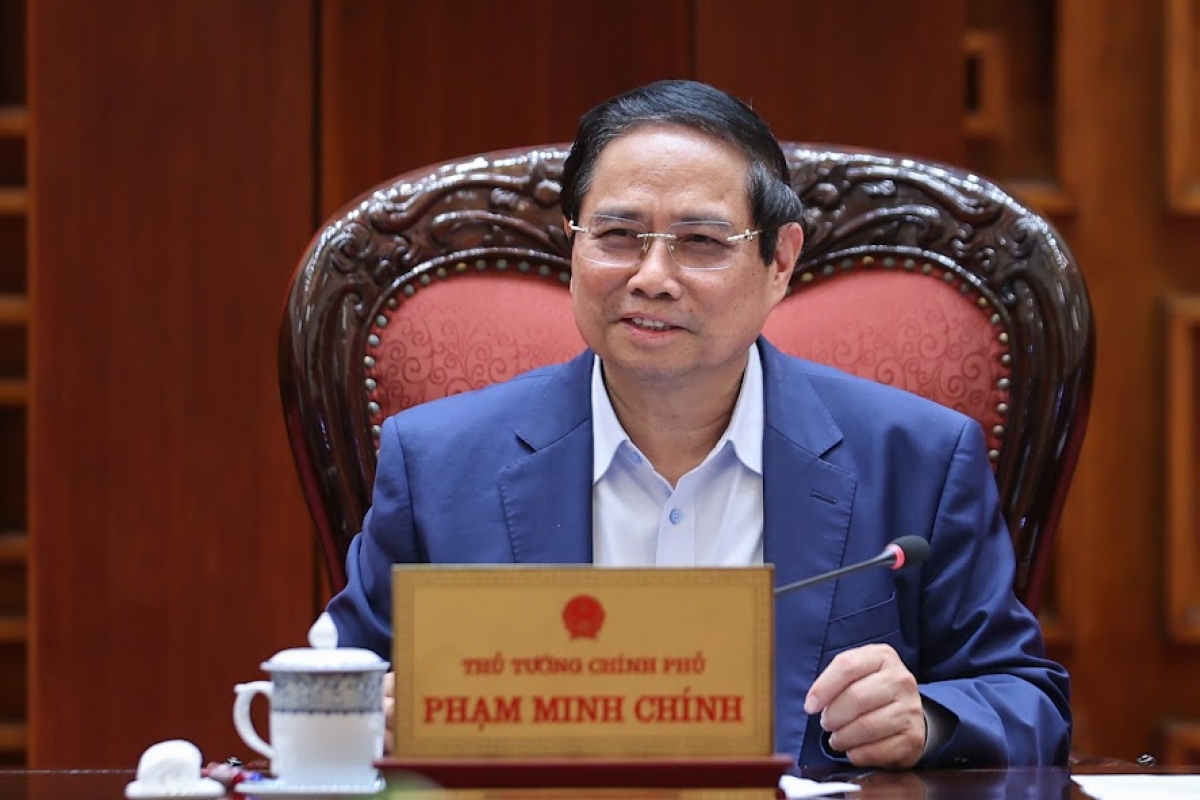 Thủ tướng Phạm Minh Chính chủ trì cuộc họp của Thường trực Chính phủ về một số nội dung chuẩn bị cho phiên họp Chính phủ chuyên đề xây dựng pháp luật tháng 7/2025 - Ảnh: VGP/Nhật Bắc