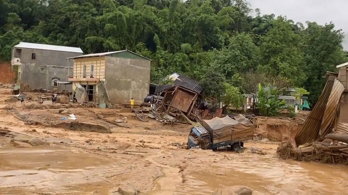 Lũ quét ở bản Huổi Sài, Chiềng Sơ, Sông Mã.