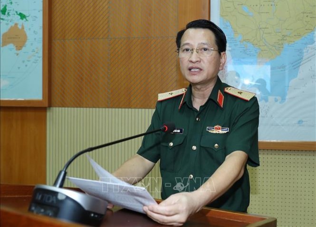Thiếu tướng Phạm Hải Châu, Phó Cục trưởng Cục cứu hộ cứu nạn báo cáo
