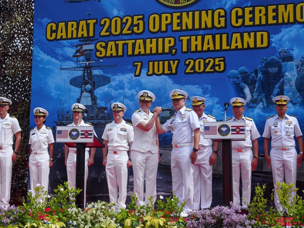 Lễ khai mạc Tập trận CARAT 2025 tại Chonburi hôm 7/7/2025. Ảnh: FB Royal Thai Navy