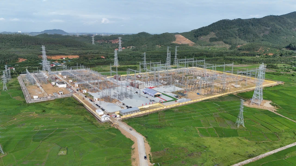 Toàn cảnh Trạm biến áp 500kV Vĩnh Yên