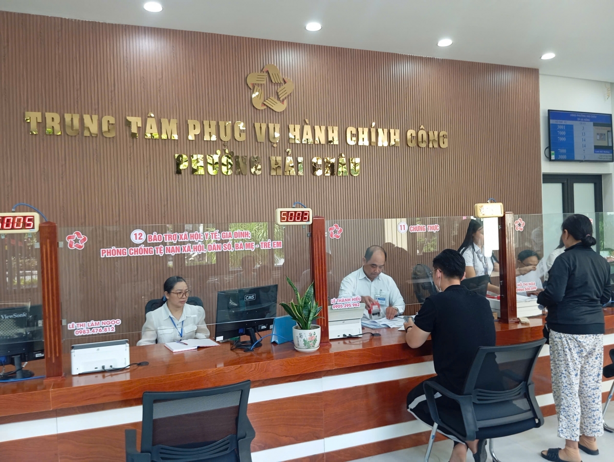 Trung tâm Phục vụ hành chính công phường Hải Châu.