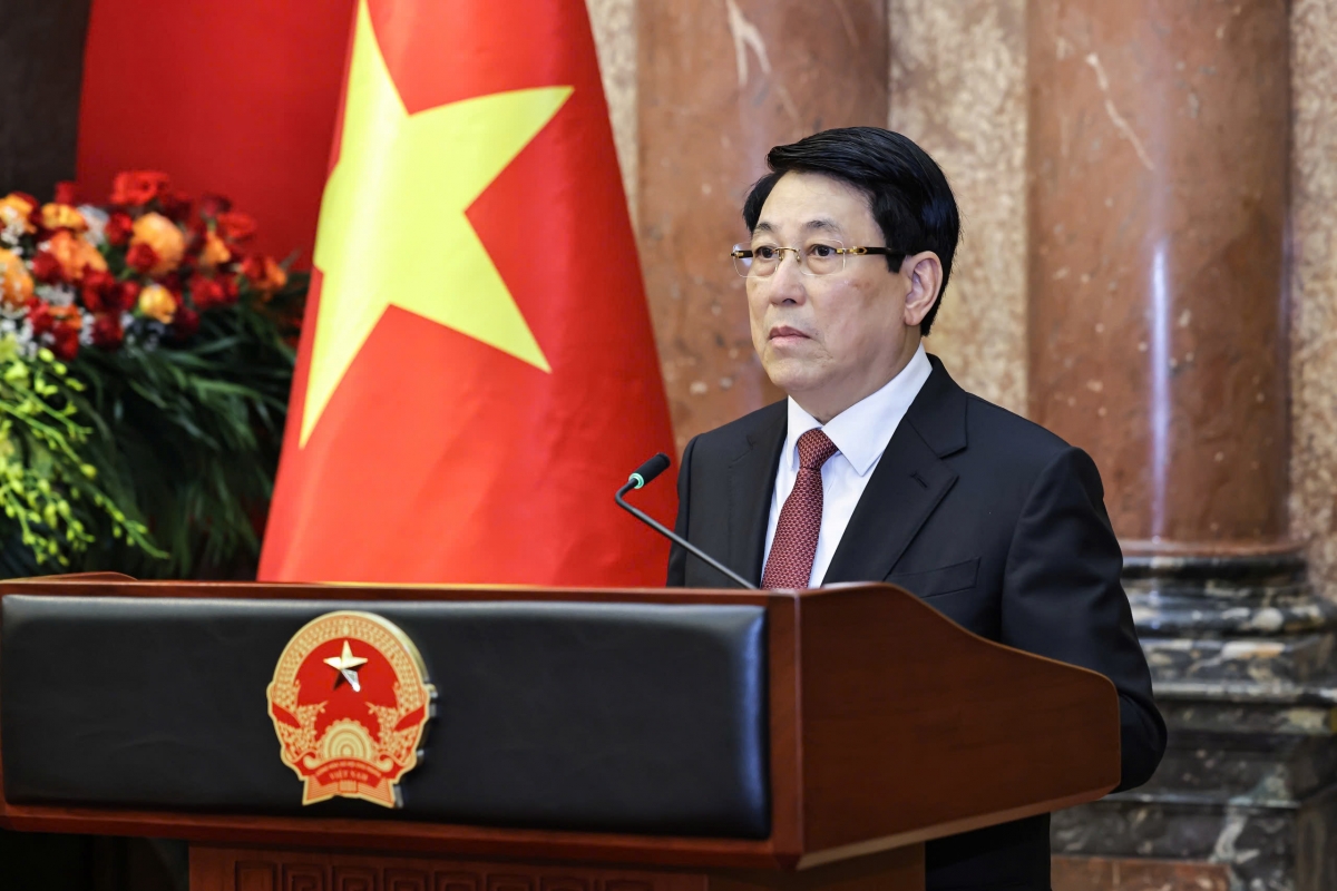 Chủ tịch nước Lương Cường phát biểu tại buổi lễ