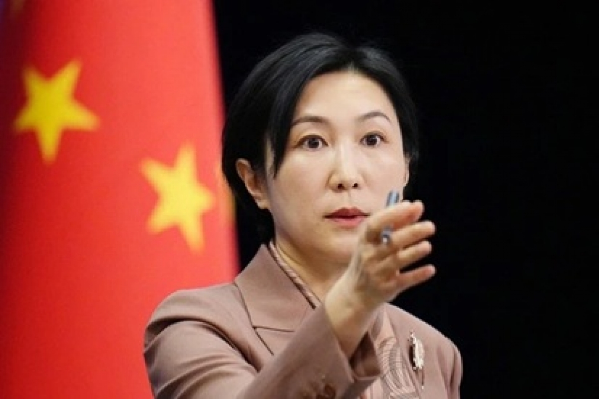 Người phát ngôn Bộ Ngoại giao Trung Quốc Mao Ninh. Ảnh: Kyodo.