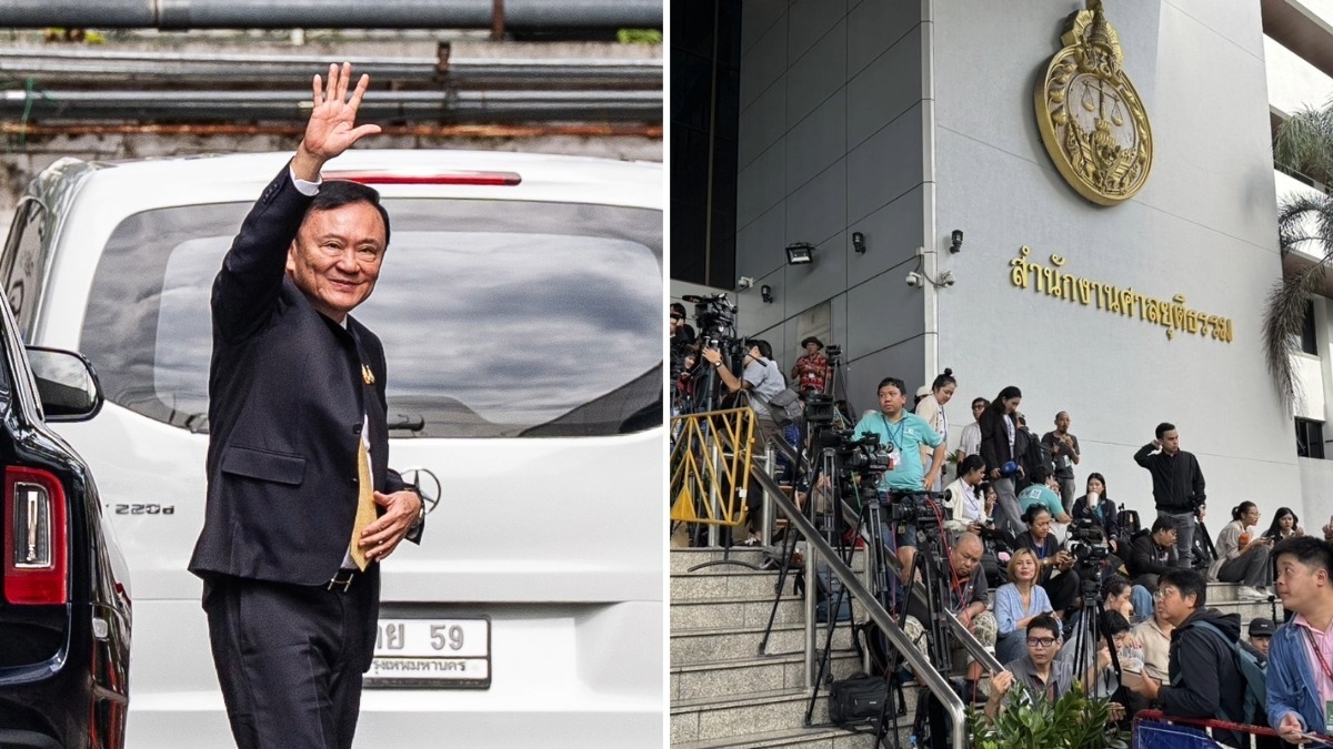 Ảnh cựu Thủ tướng Thaksin Shinawatra tại phiên Tòa sáng nay - Nguồn: Thai Enquirer