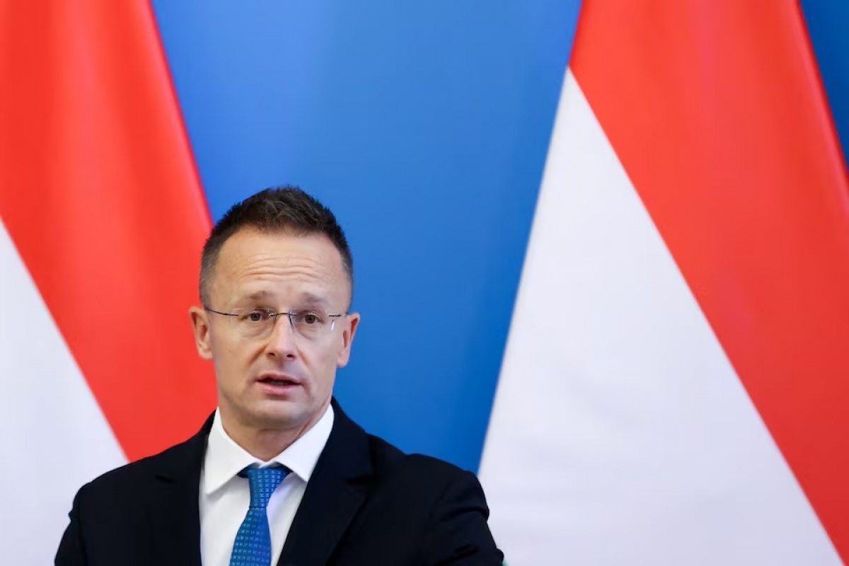 Bộ trưởng Ngoại giao và Thương mại Hungary Peter Szijjártó (Ảnh-Reuters)