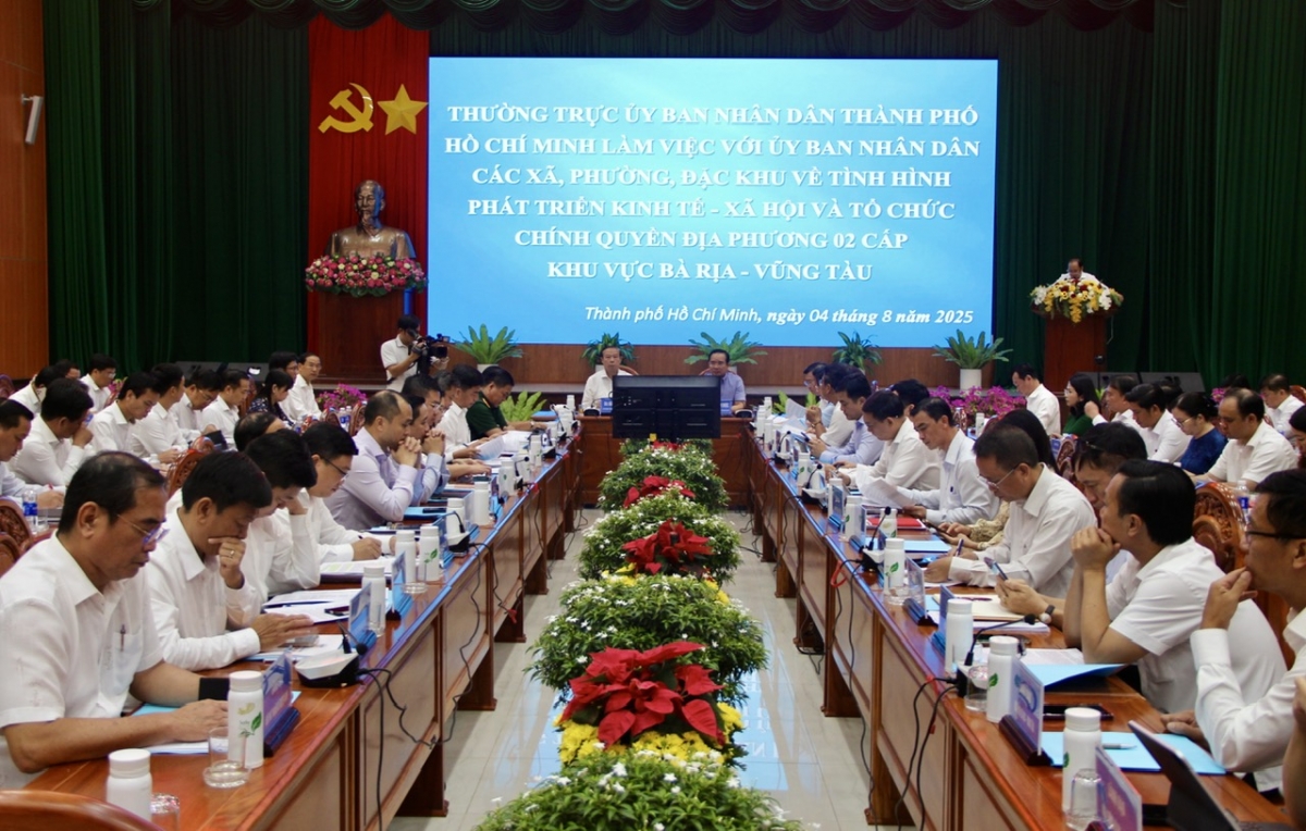 Ông Nguyễn Văn Được, Chủ tịch UBND TPHCM làm việc với các xã, phường tại ở Bà Rịa - Vũng Tàu (cũ)