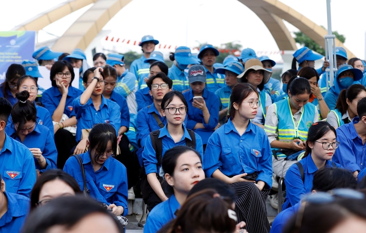 Đông đảo đoàn viên thanh niên trên địa bàn thủ đô Hà Nội tham gia Lễ phát động