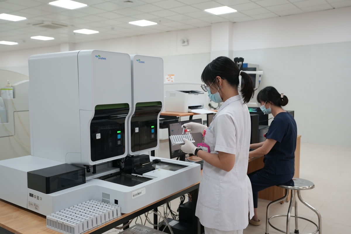 Hệ thống xét nghiệm được đặt tại BV Nhi Trung ương cơ sở 2