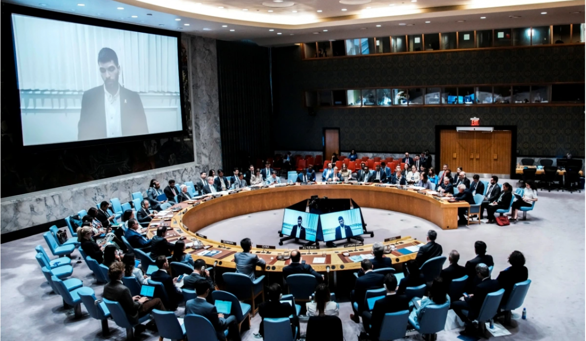Hội đồng Bảo an Liên Hợp Quốc họp về Israel và Palestine ở New York. Ảnh: Reuters